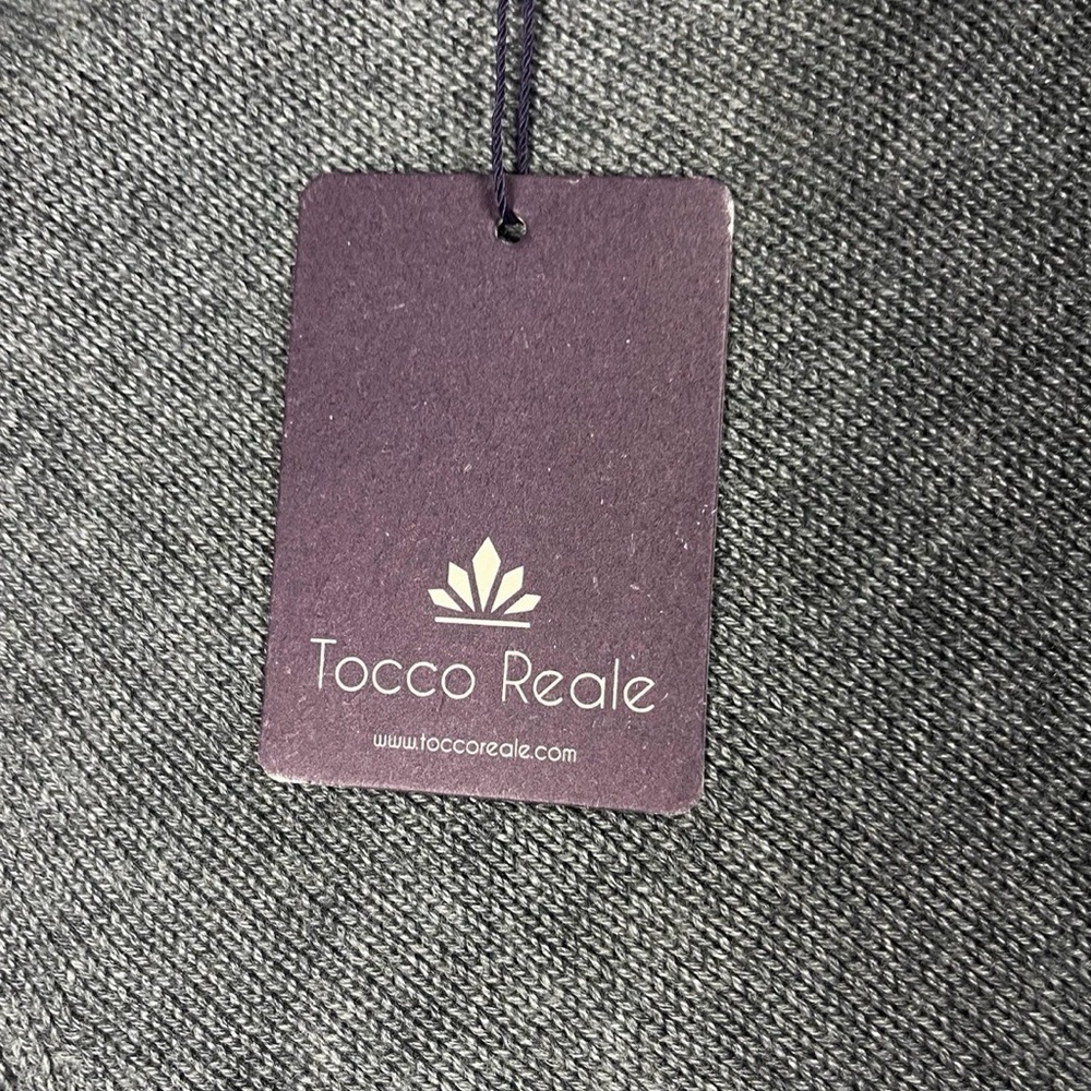 Tocco Reale Shawl Collar Sweater Men Large Gray Wool Cashmere Blend Grandpa Soft - Picture 12 of 12